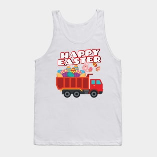 Easter Bunny Delivering Truck Easter Eggs For Boys Tank Top